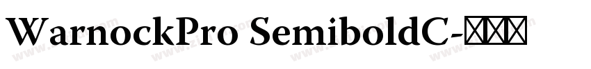 WarnockPro SemiboldC字体转换